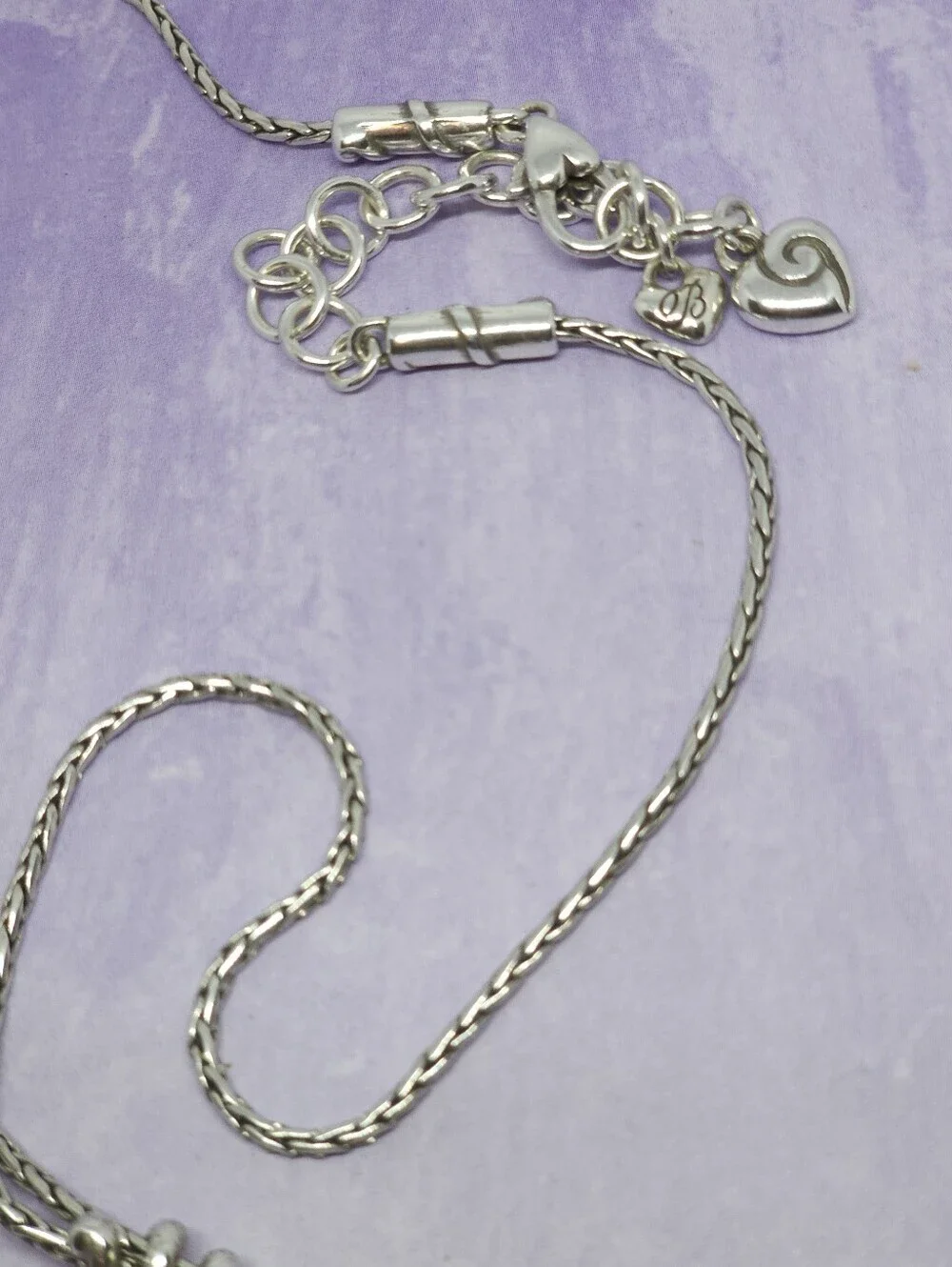 Brighton Bolero Black Onyx Orb Lariat Silver Tone Necklace